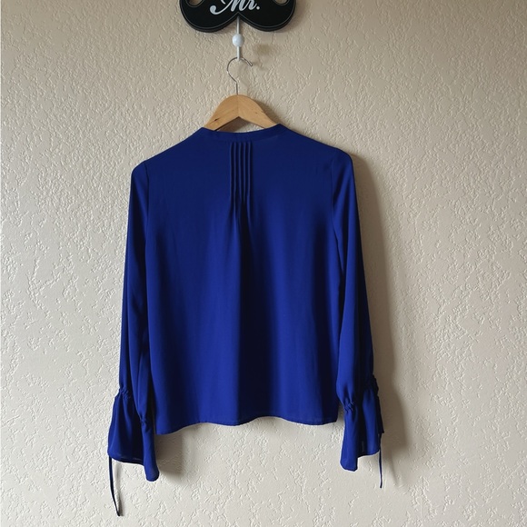 J Crew Summer Blouse Size XS Blue - Picture 4 of 7